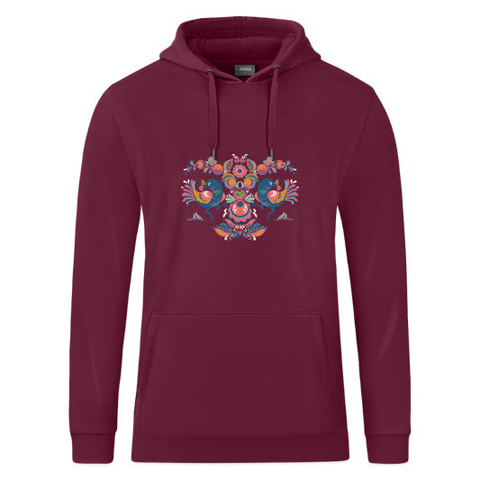JAKO Hoodie Organic - wijnrood