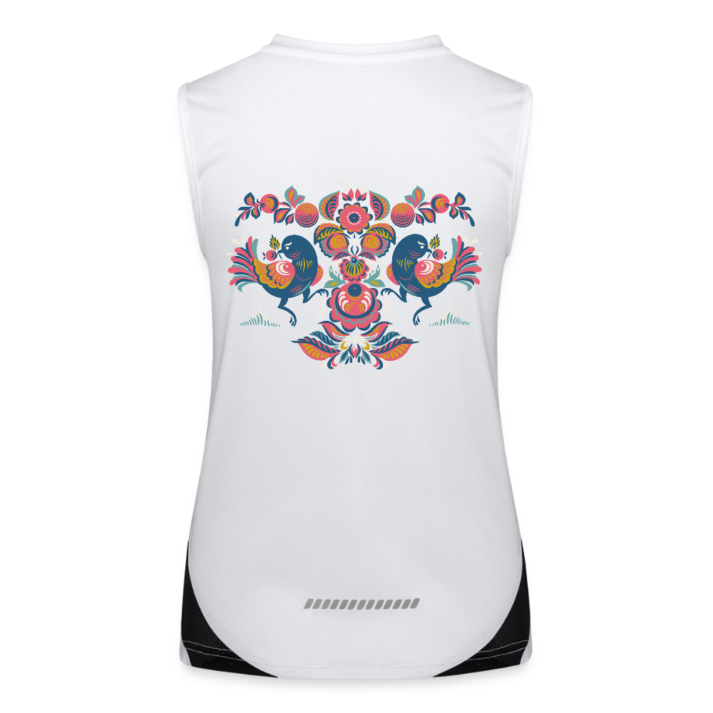 Functionele contrasterende tanktop voor vrouwen - wit/zwart