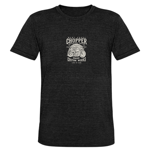 Unisex tri-blend T-shirt van Bella + Canvas - zwart gemêleerd