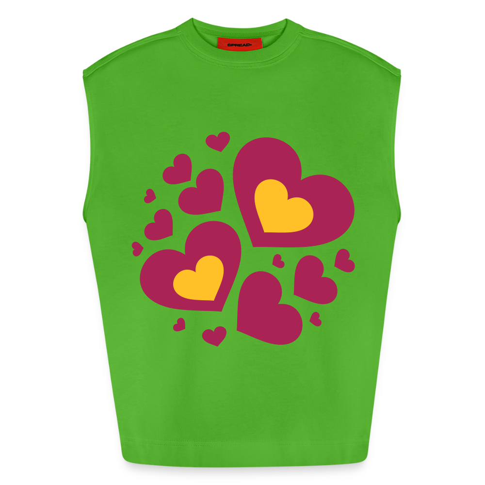 Heavyweight oversized organic tanktop made in EU Mannen - Apple Neon