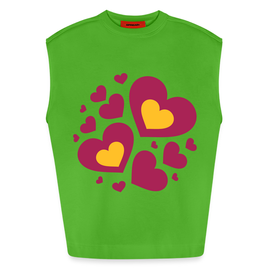 Heavyweight oversized organic tanktop made in EU Mannen - Apple Neon