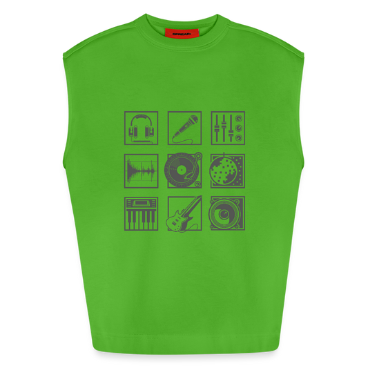 Heavyweight oversized organic tanktop made in EU Unisex - Apple Neon