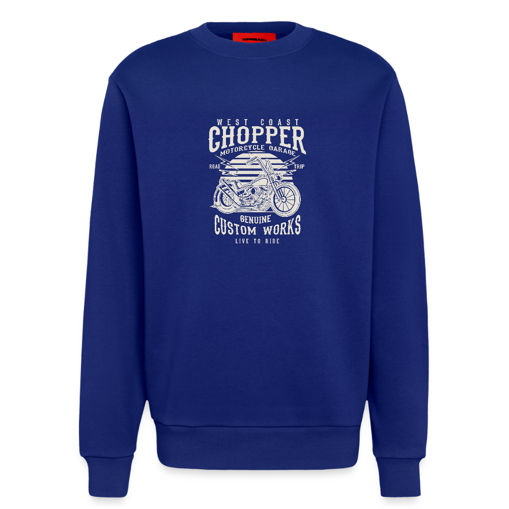 Organic relaxed crewneck made in EU - Iconic Blue