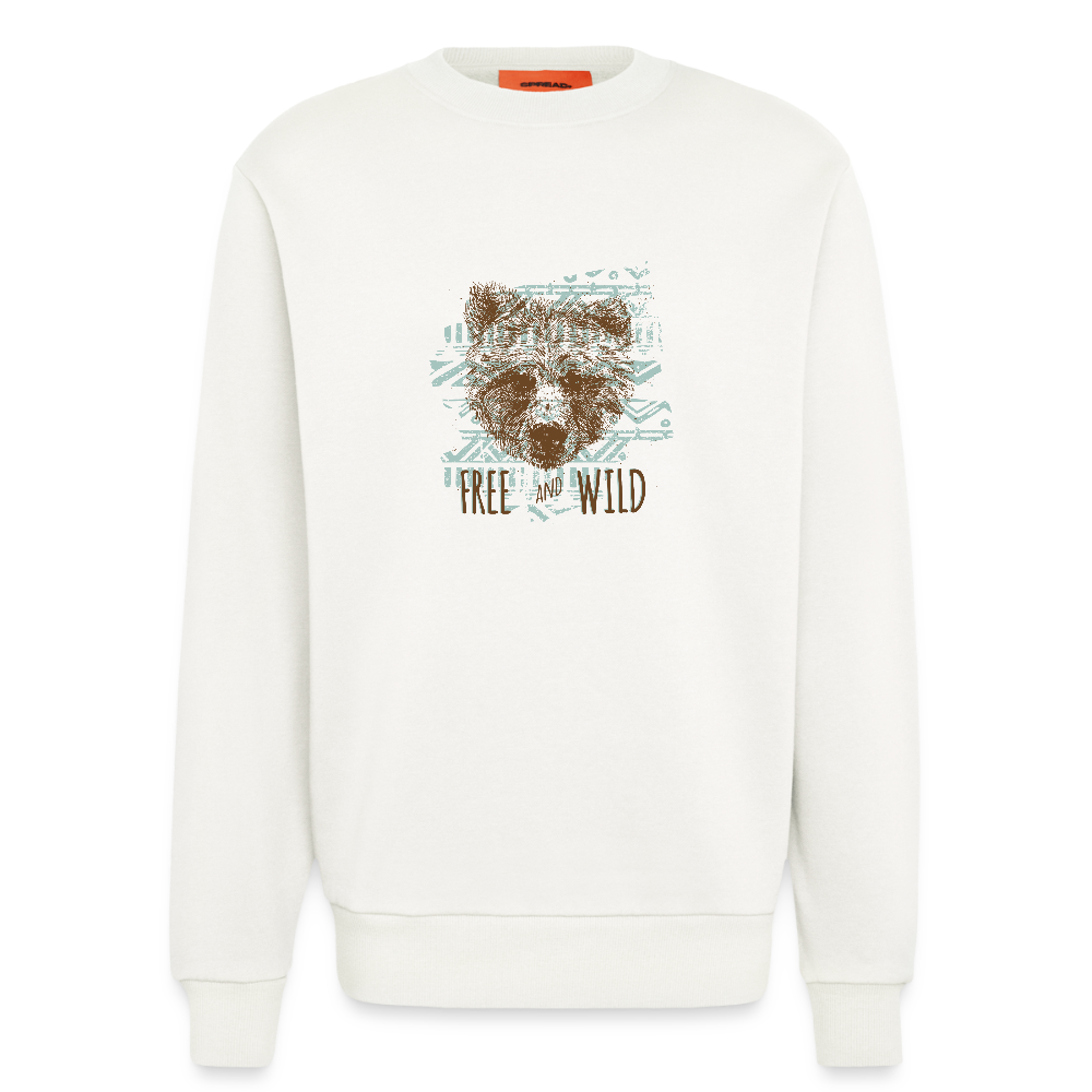 Organic relaxed crewneck made in EU - OFF WHITE