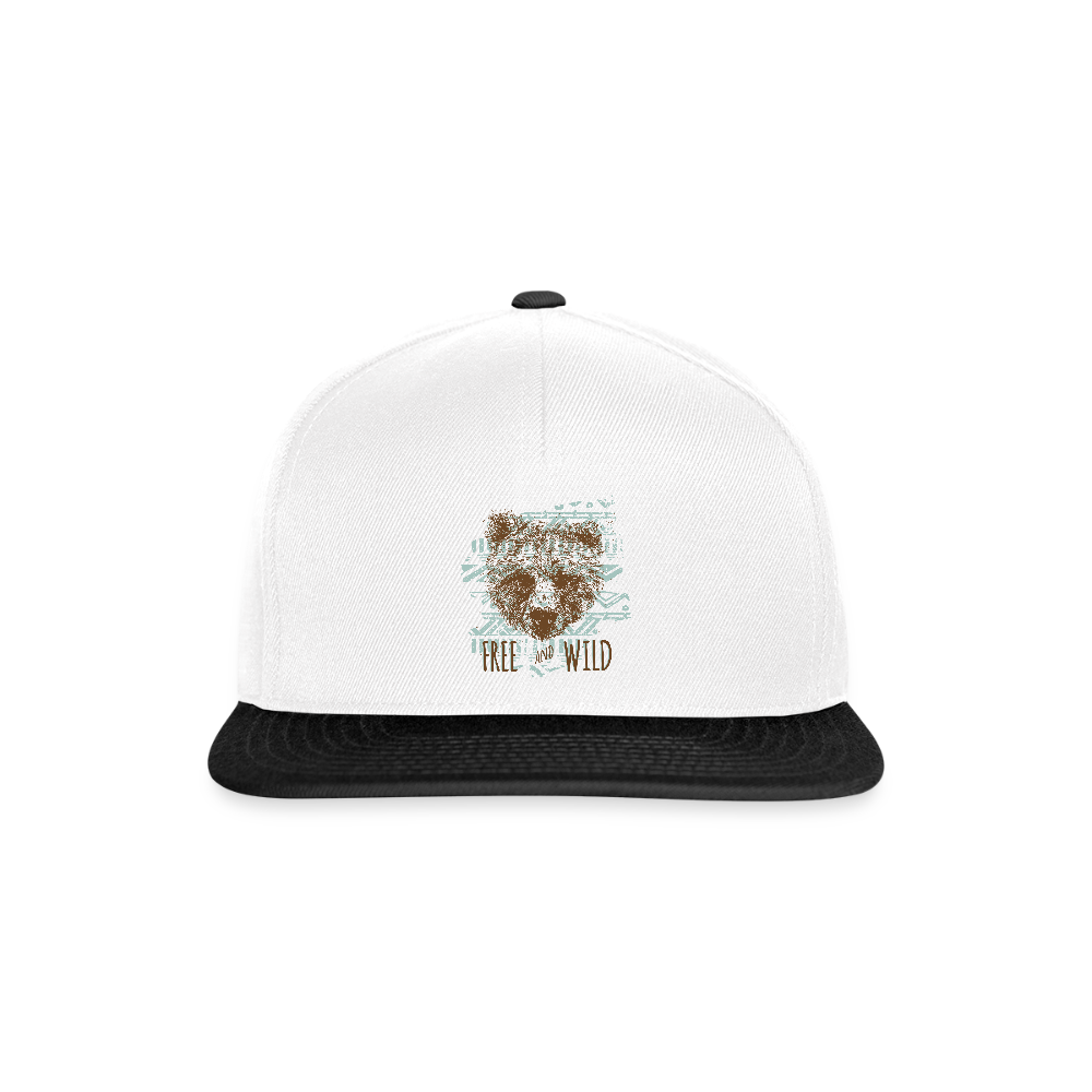 Snapback cap - wit/zwart