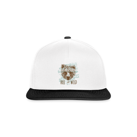 Snapback cap - wit/zwart