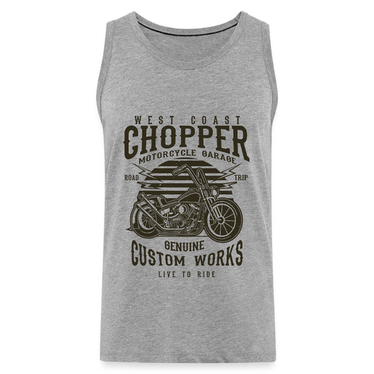 Mannen Premium tank top - grijs gemêleerd