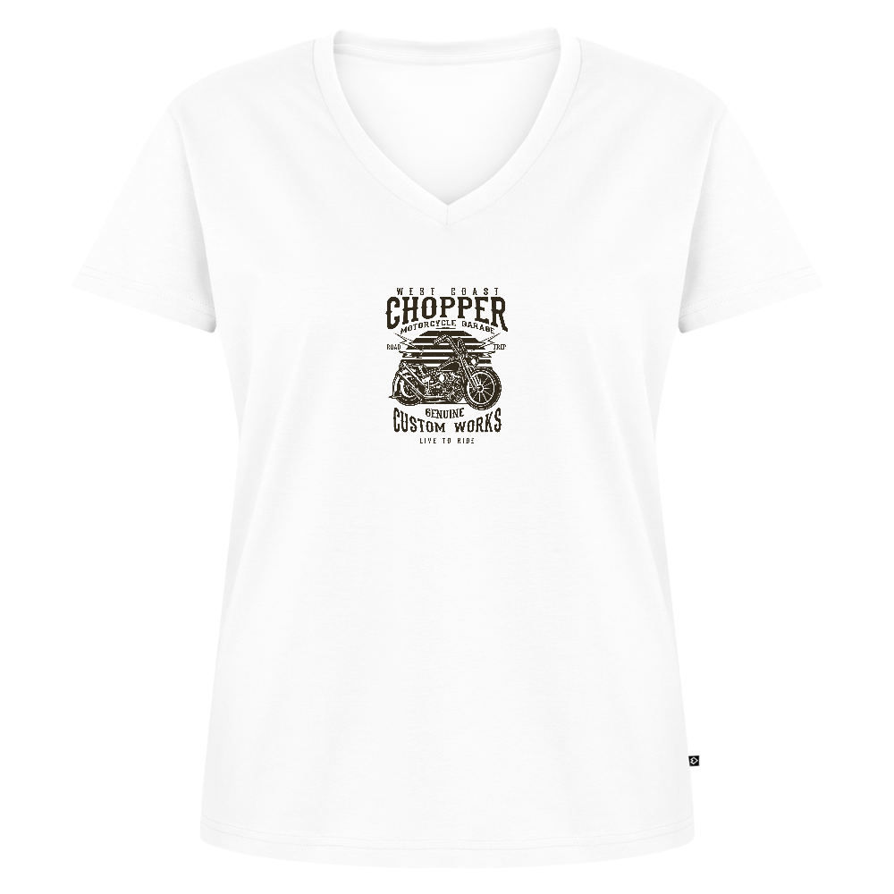 Vrouwen bio T-shirt met V-hals van Stanley & Stella - wit