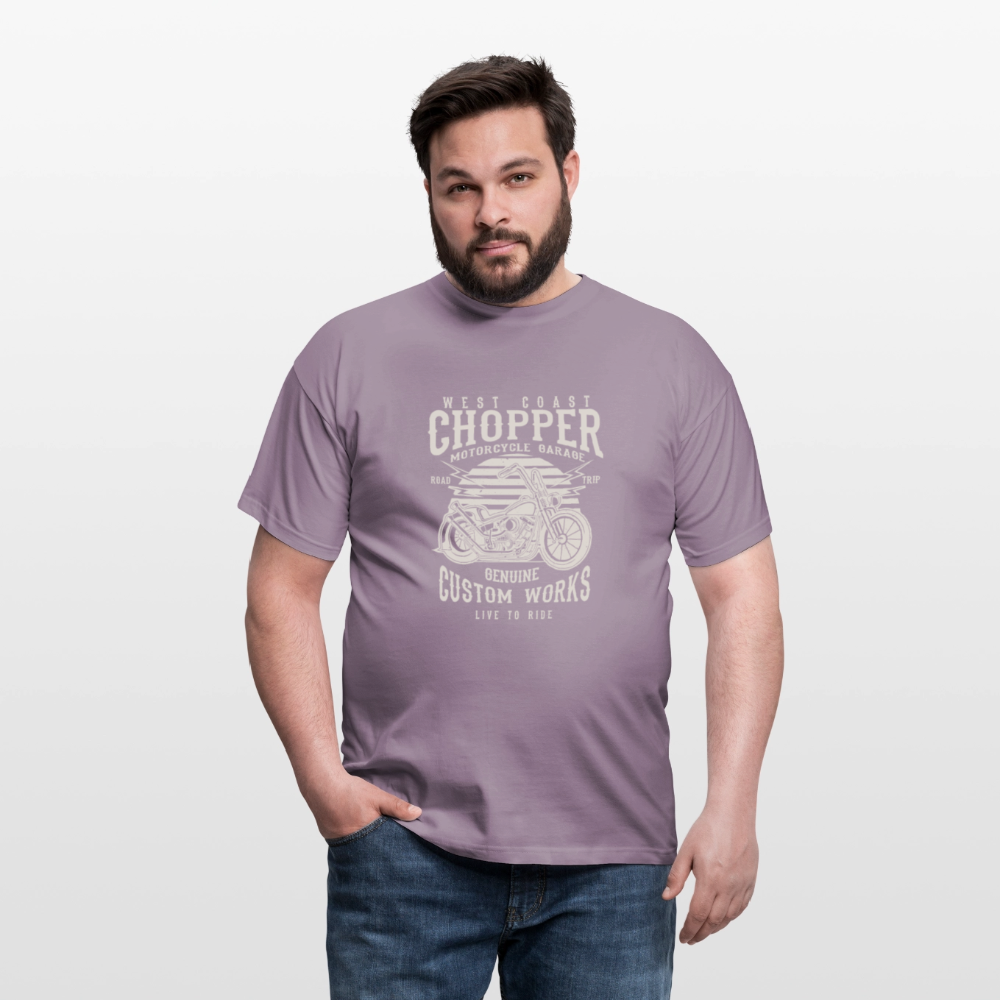 Mannen T-shirt - paarsgrijs 