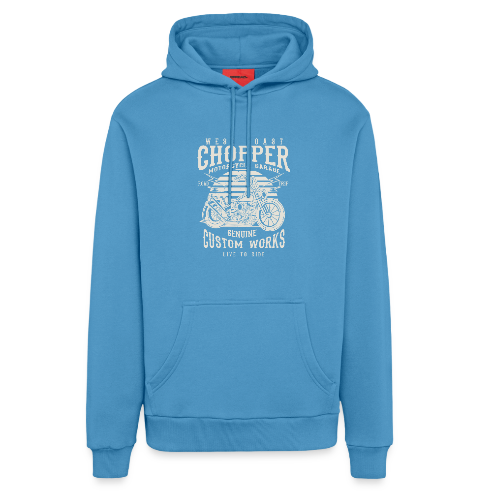 Organic relaxed hoodie made in EU -  Sol Blue