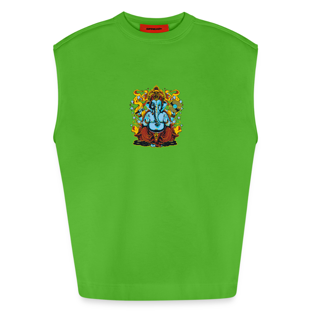 Heavyweight oversized organic tanktop made in EU Unisex - Apple Neon