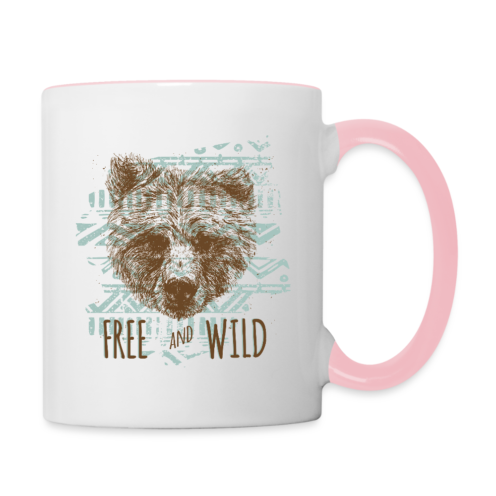 Mok tweekleurig - wit/roze