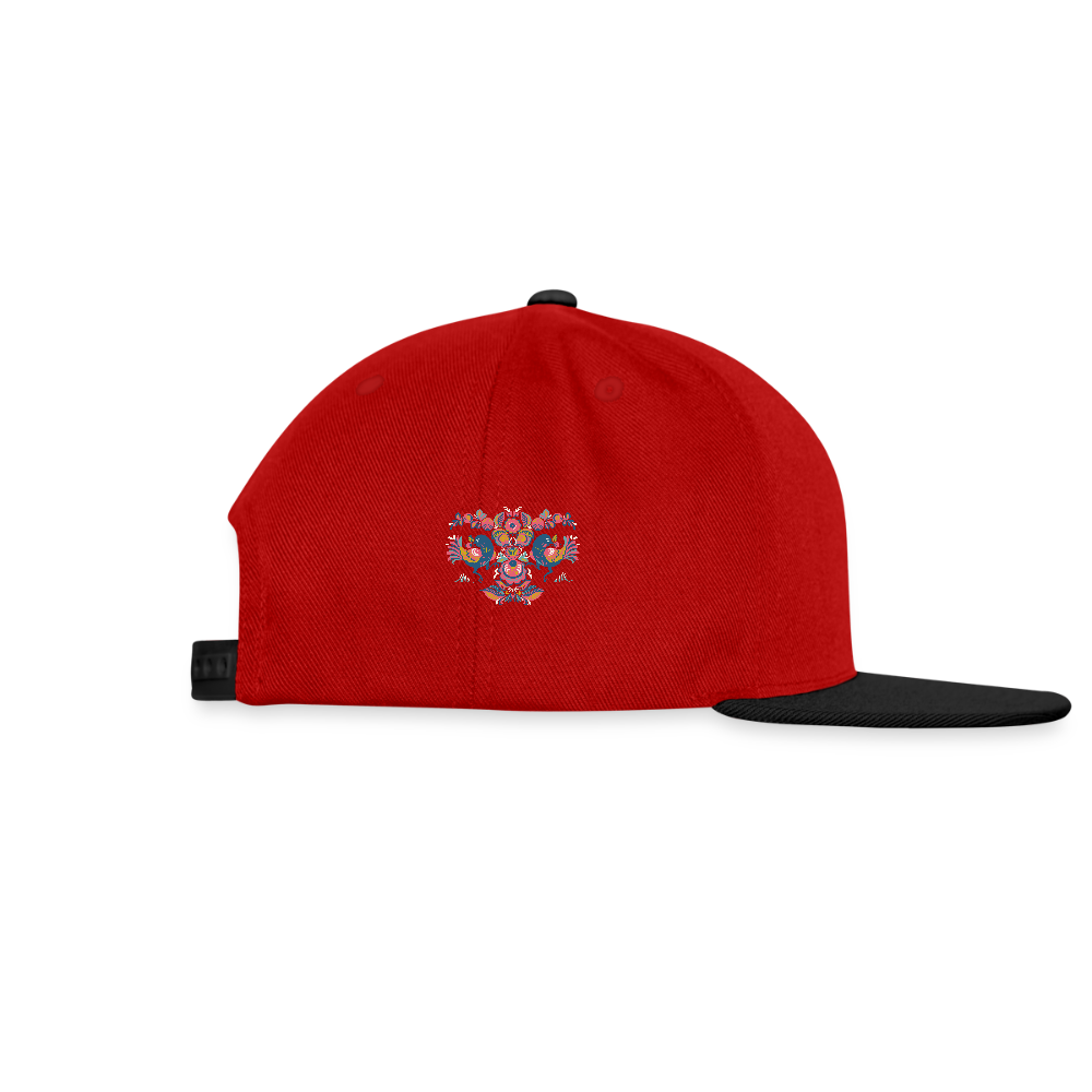 Snapback cap - rood/zwart