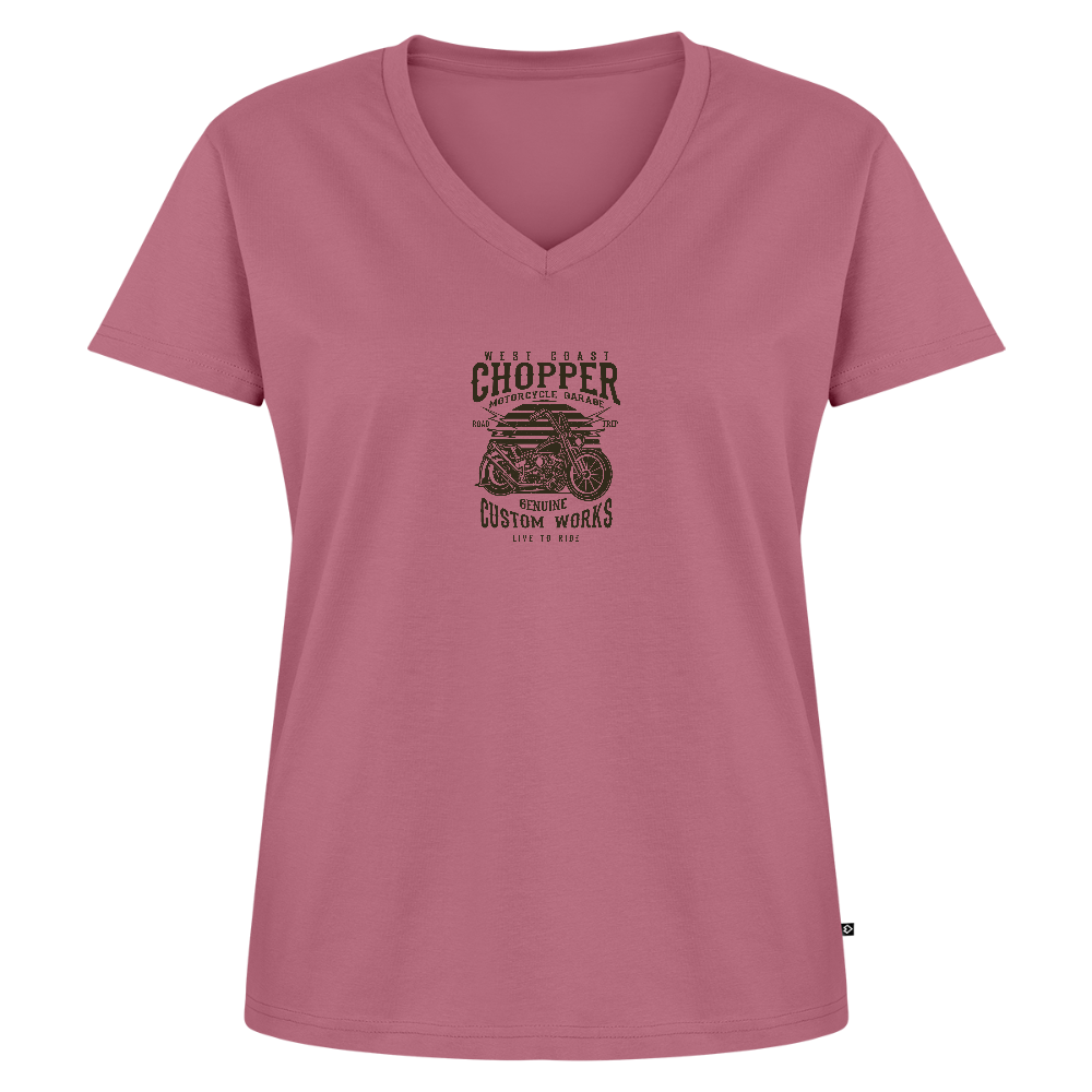 Vrouwen bio T-shirt met V-hals van Stanley & Stella - mauve