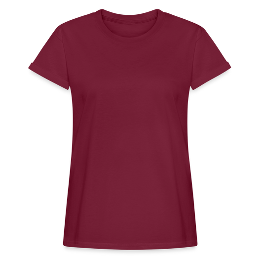 Vrouwen oversize T-shirt - bordeaux