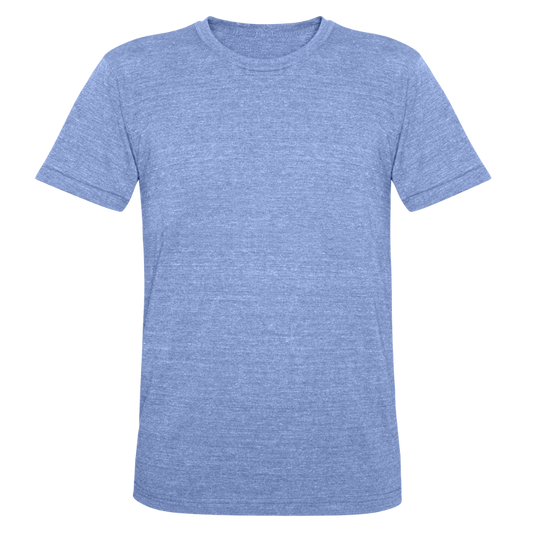 Unisex tri-blend T-shirt van Bella + Canvas - blauw gemêleerd