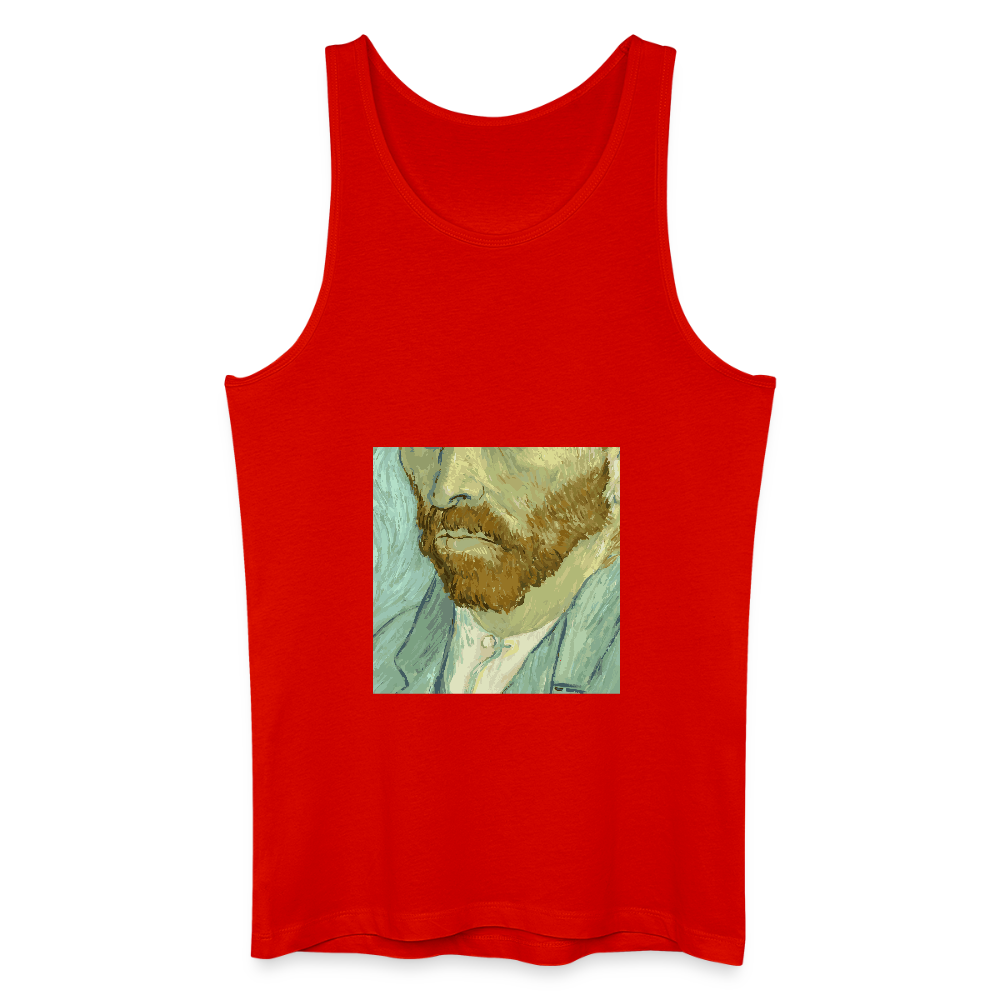 Mannen bio tanktop - rood