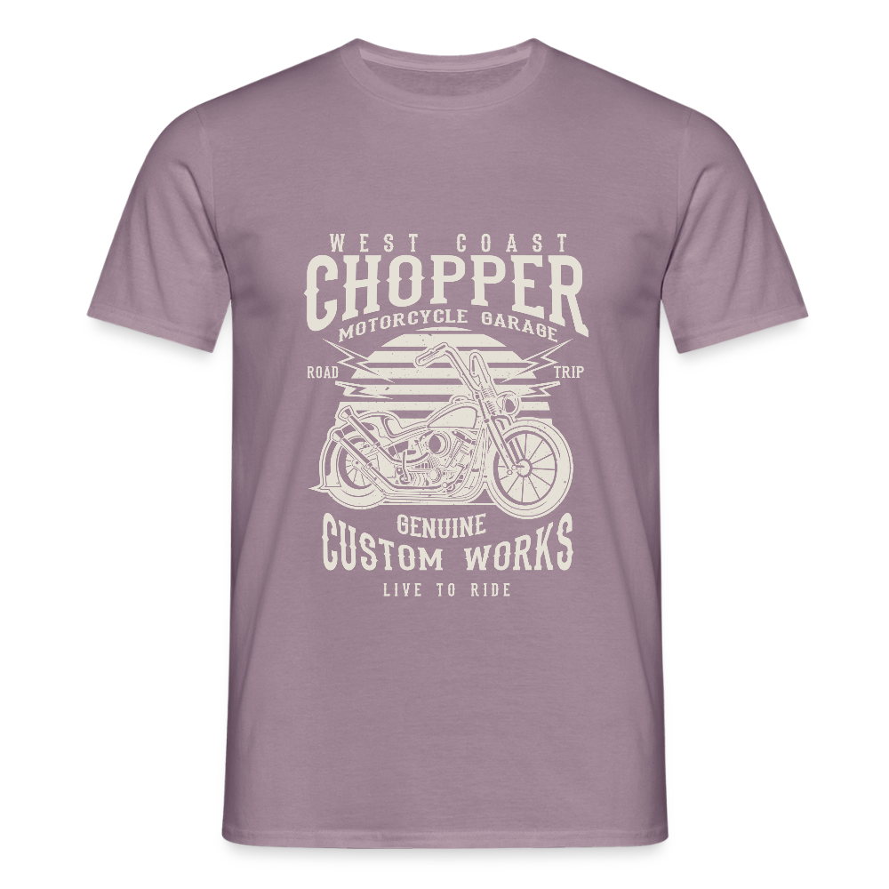 Mannen T-shirt - paarsgrijs 