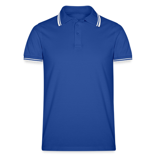 Mannen tipped poloshirt - royal/wit