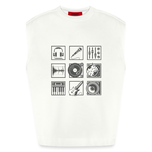 Heavyweight oversized organic tanktop made in EU Unisex - OFF WHITE