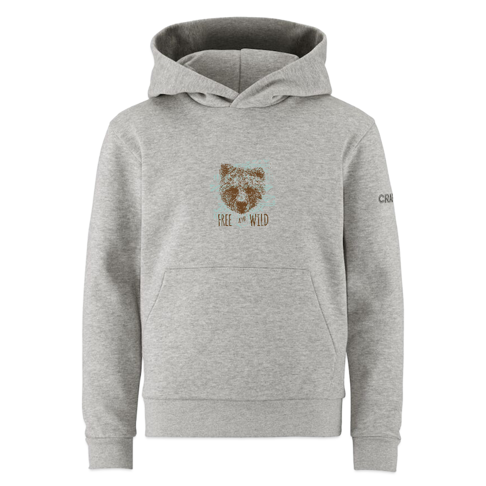 CRAFT Community 2.0 kinderhoodie - grijs gemêleerd