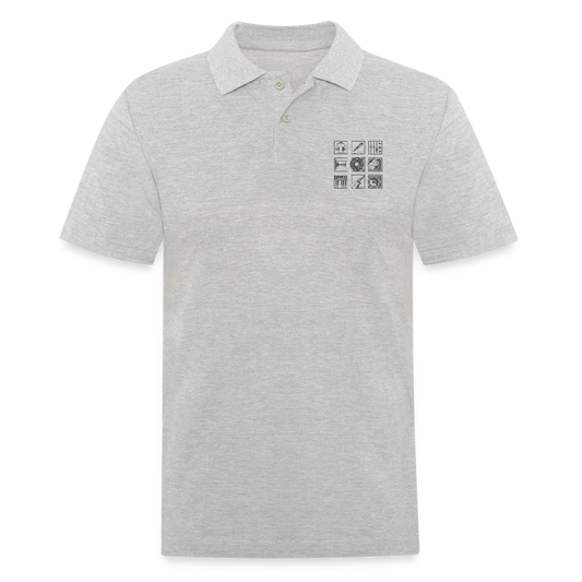 Mannen poloshirt - grijs gemêleerd