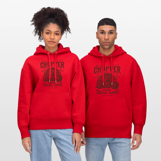 Stanley/Stella Uniseks relaxed fit bio-hoodie SLAMMER - rood