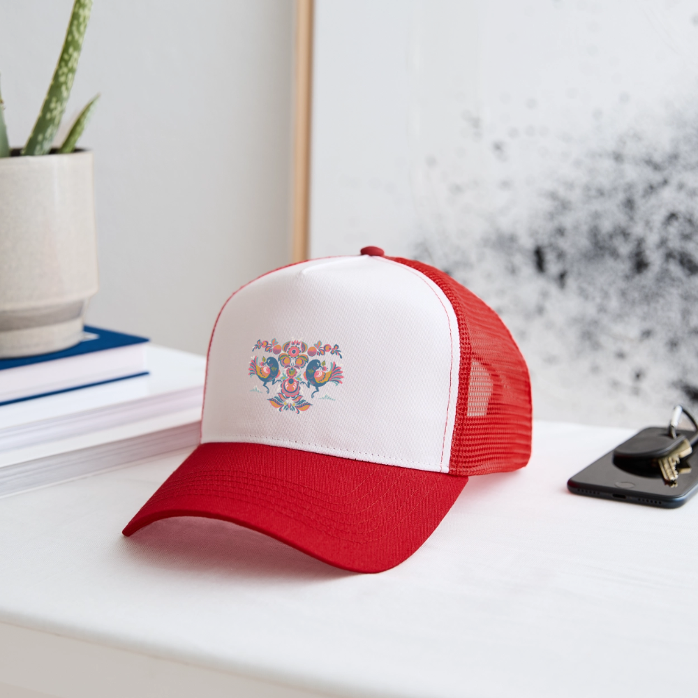 Trucker Cap - wit/rood