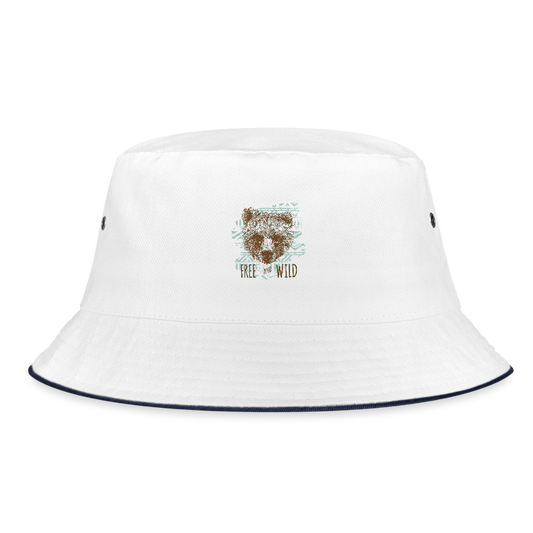 Vissershoed - wit/navy