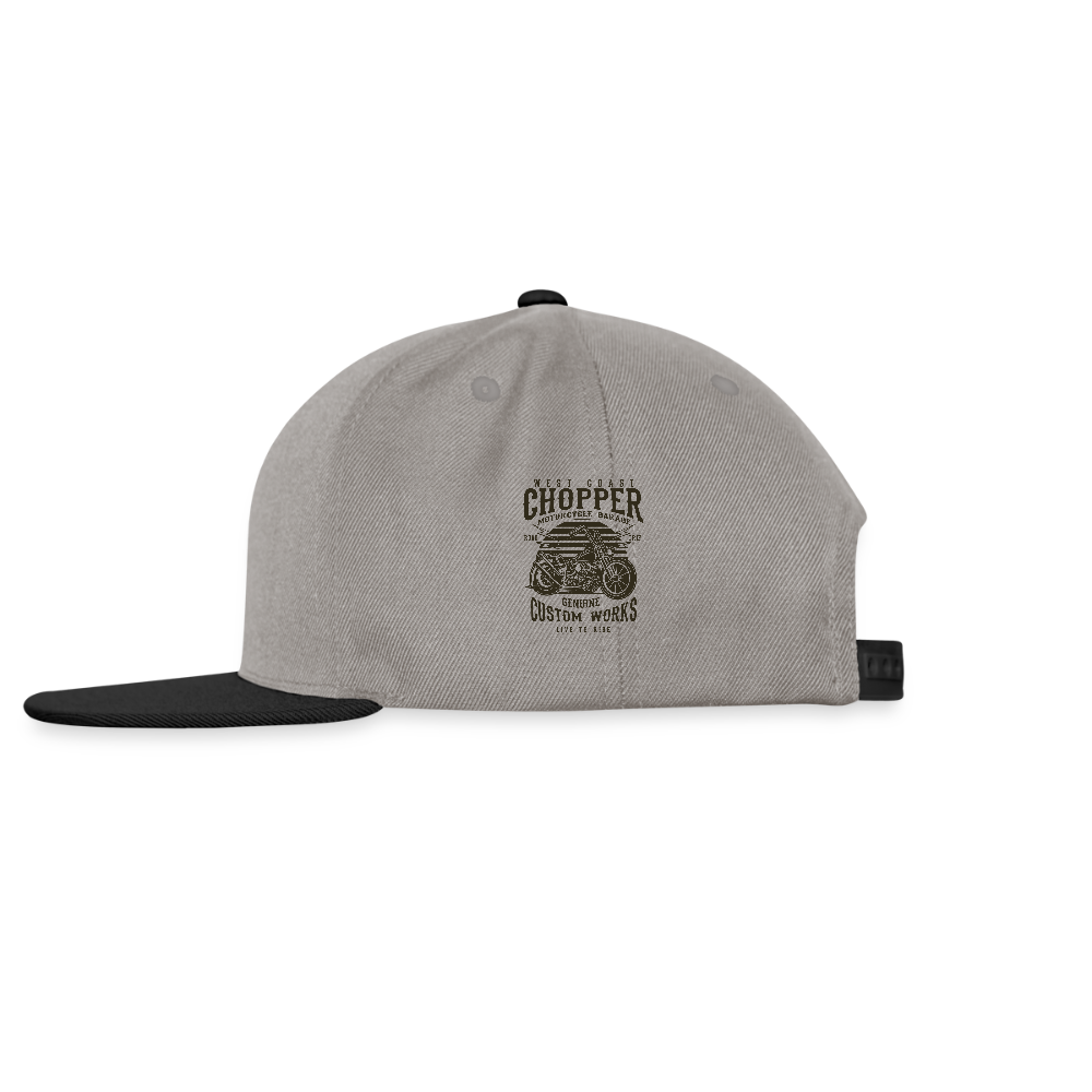 Snapback cap - grafietgrijs/zwart
