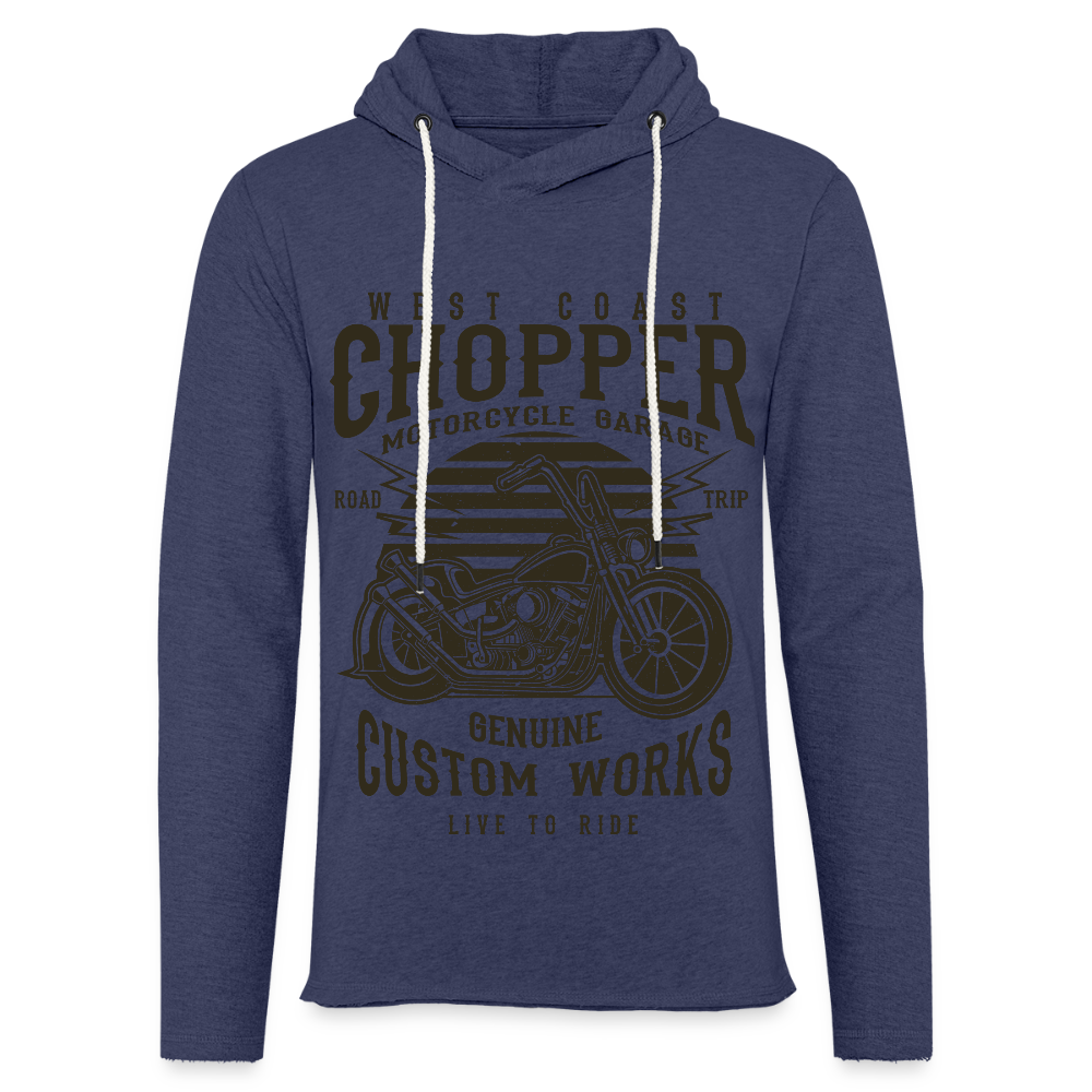 Lichte hoodie unisex - navy gemêleerd