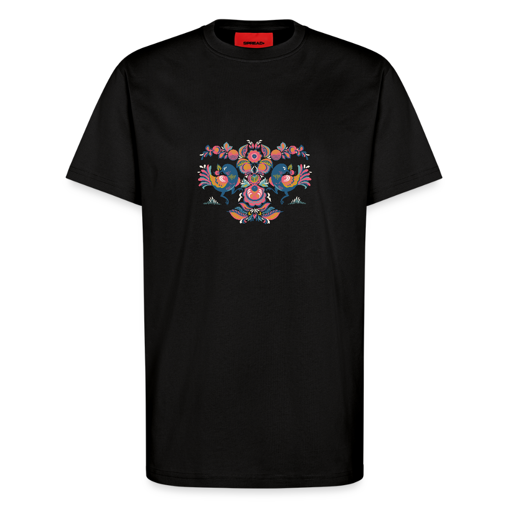 Organic relaxed T-shirt made in EU - SOLID BLACK