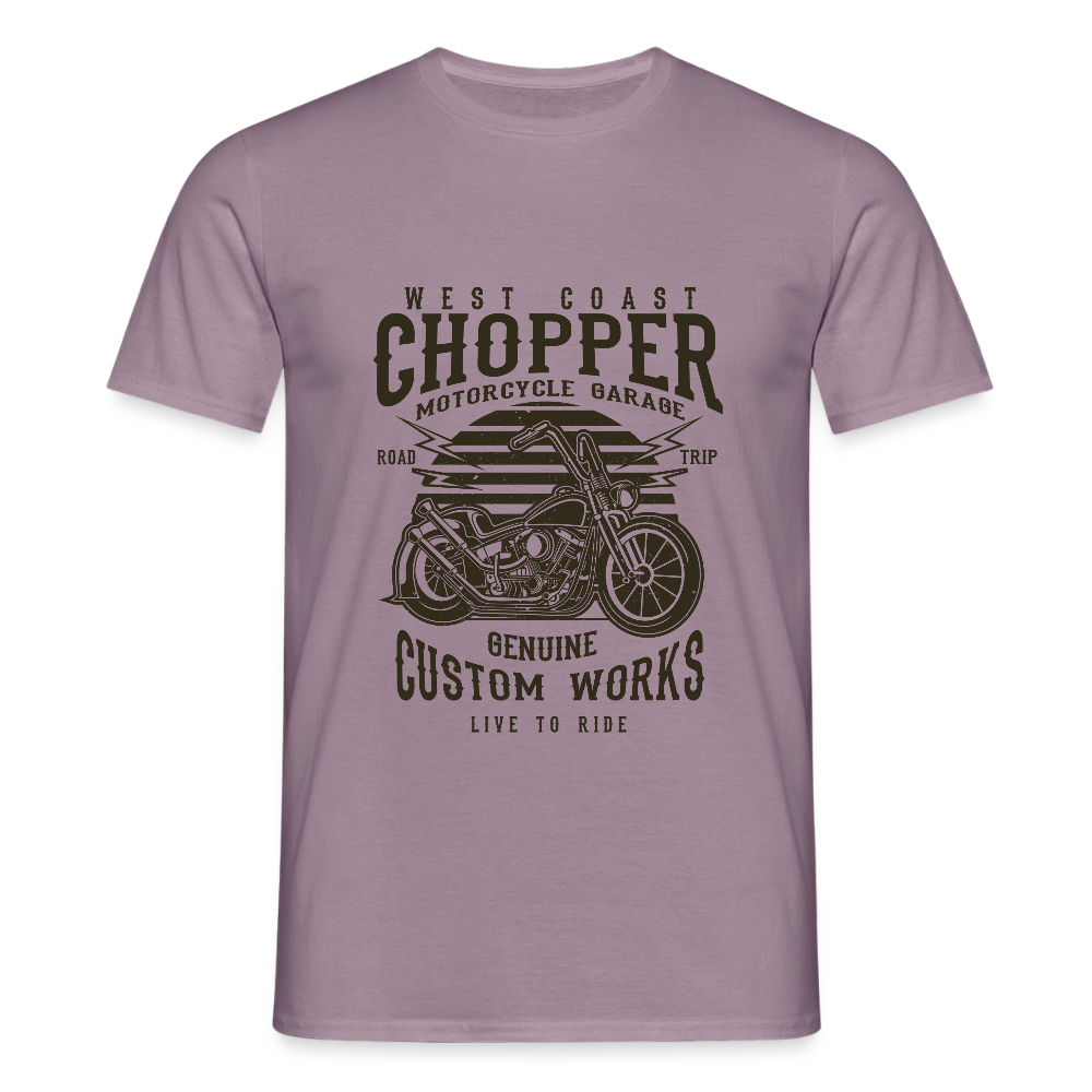 Mannen T-shirt - paarsgrijs 