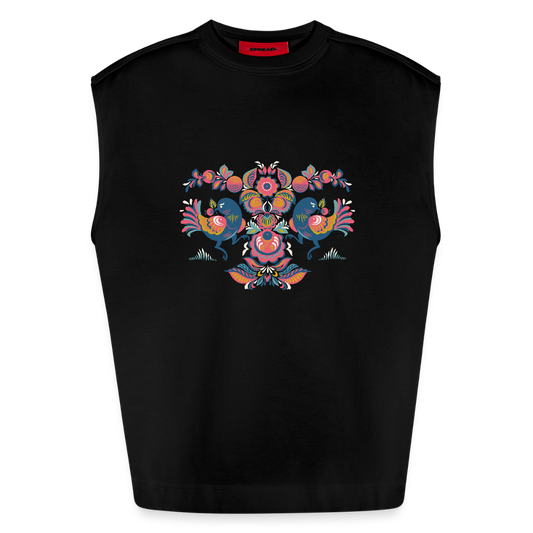 Heavyweight oversized organic tanktop made in EU Unisex - SOLID BLACK