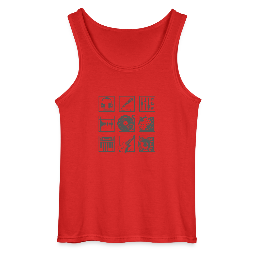 Gildan mannen tanktop - rood