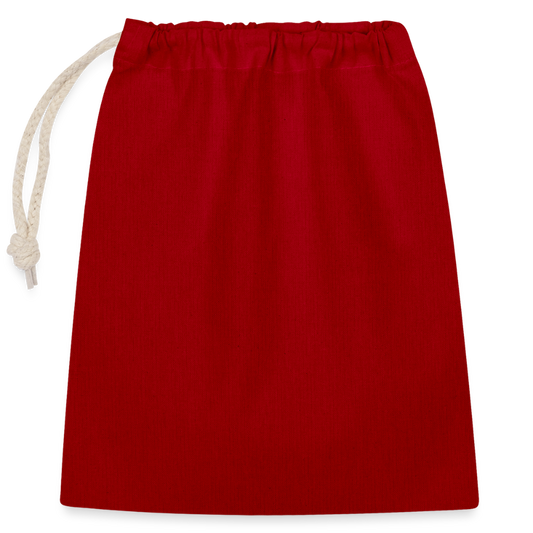 Afsluitbare cadeauzak van katoen (25x30cm) - rood