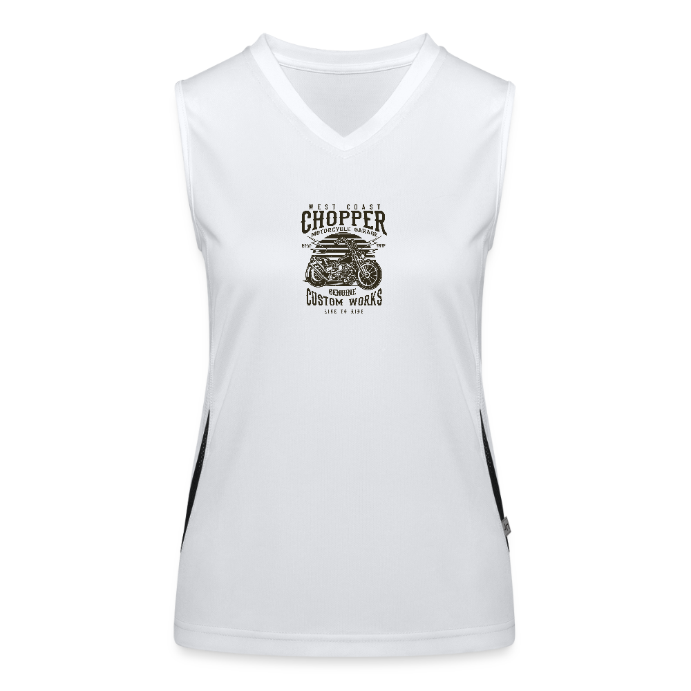 Functionele contrasterende tanktop voor vrouwen - wit/zwart
