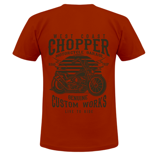 Unisex tri-blend T-shirt van Bella + Canvas - baksteenkleuren