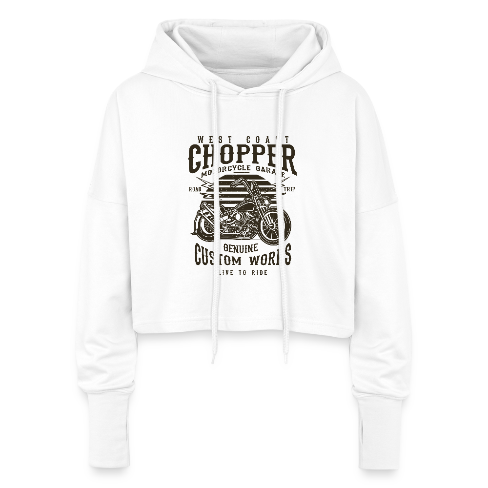 Cropped vrouwen hoodie - wit