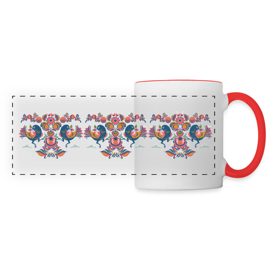 Panoramamok - wit/rood