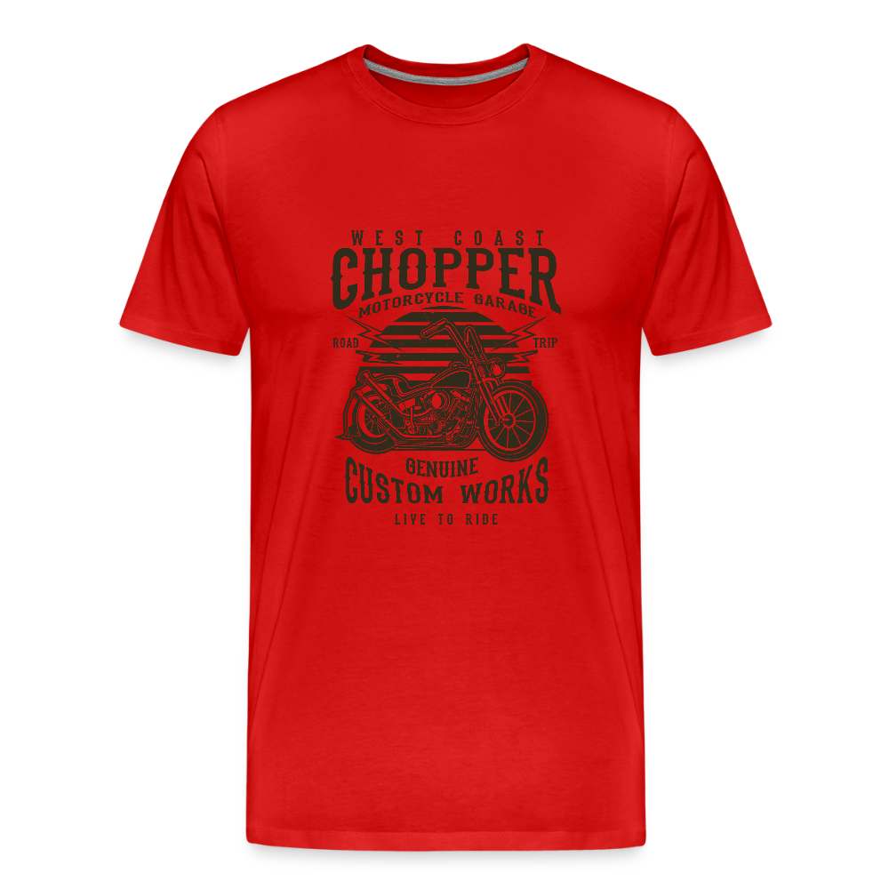 Mannen premium biologisch T-shirt - rood