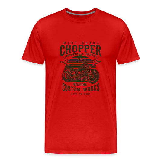 Mannen premium biologisch T-shirt - rood