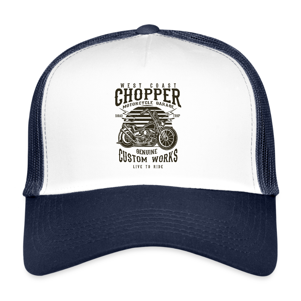 Trucker Cap - wit/navy