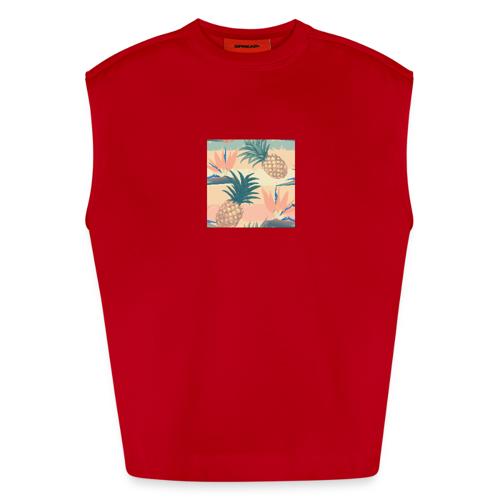Heavyweight oversized organic tanktop made in EU Unisex - rood