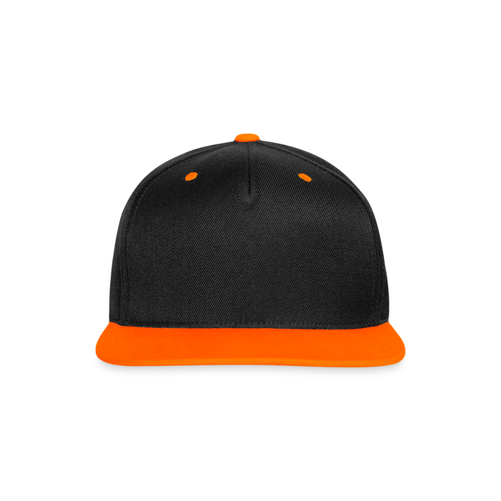 Contrast snapback cap - zwart/neonoranje