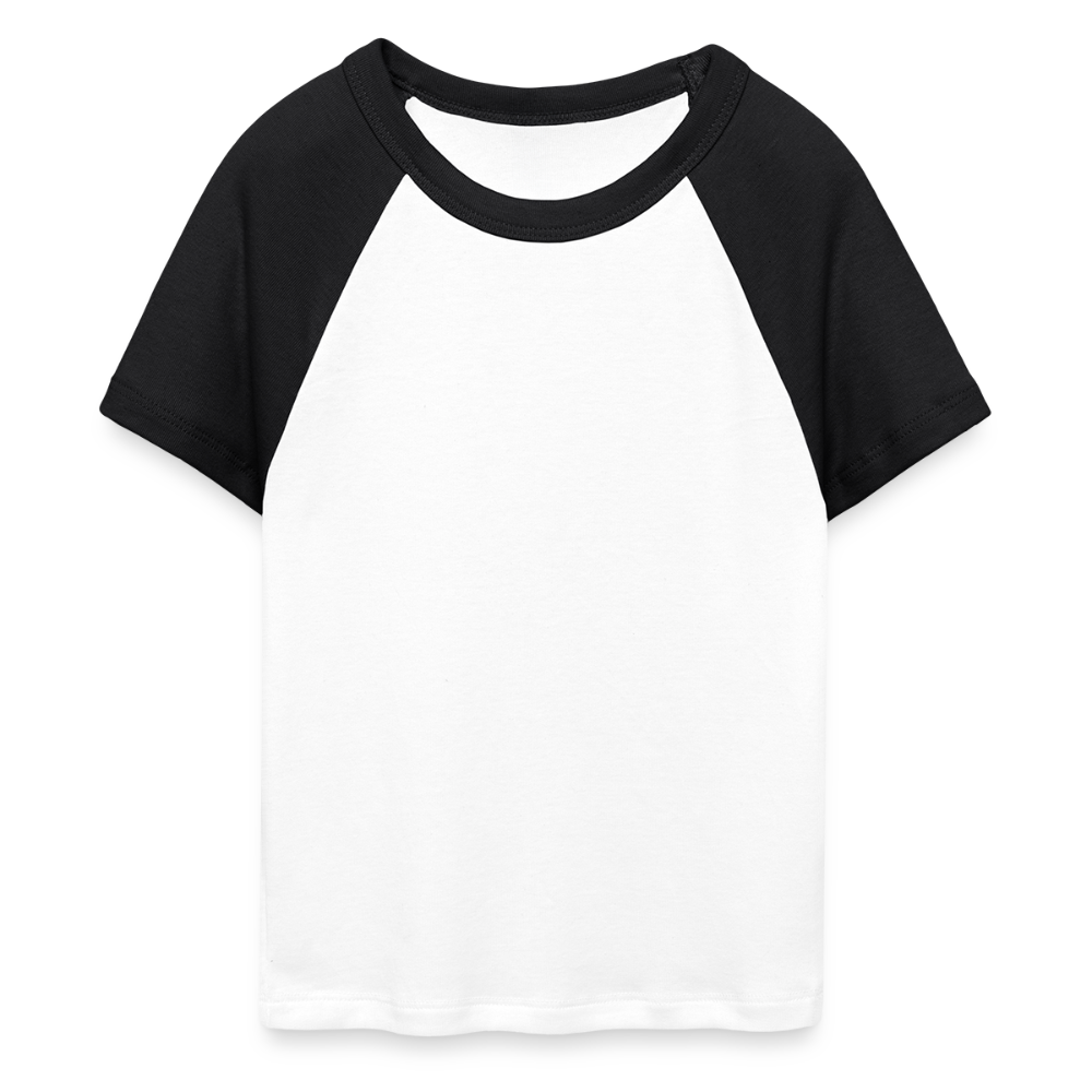 Vrouwen cropped Baby Tee - wit/zwart