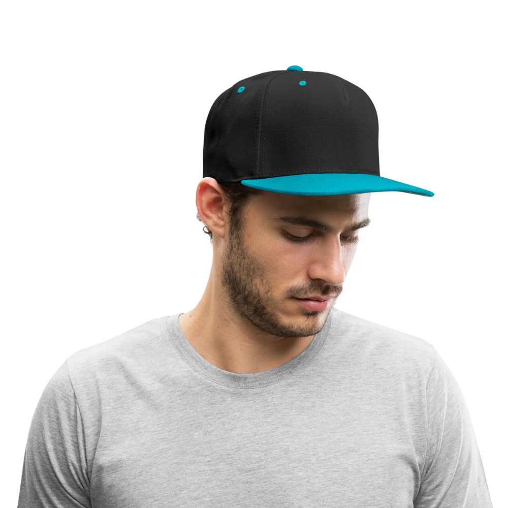 Contrast snapback cap - zwart/turquoise