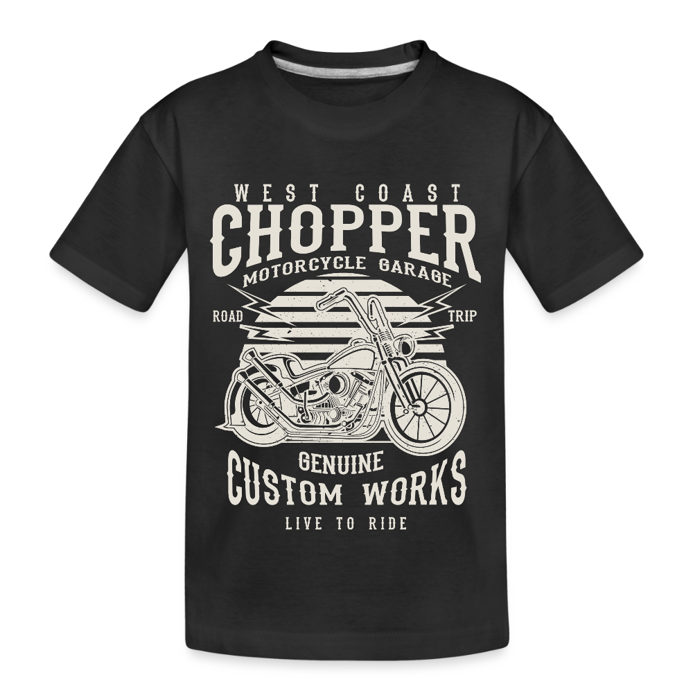 Teenager premium biologisch T-shirt - zwart