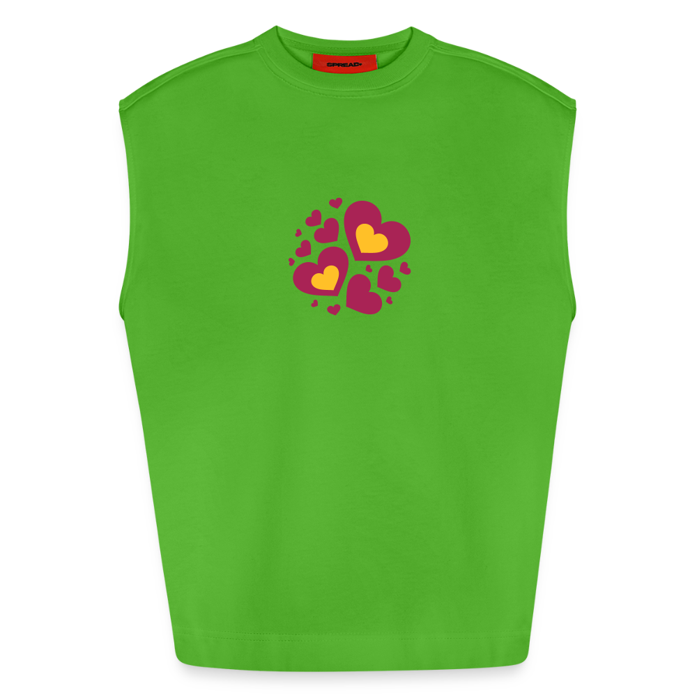 Heavyweight oversized organic tanktop made in EU Unisex - Apple Neon