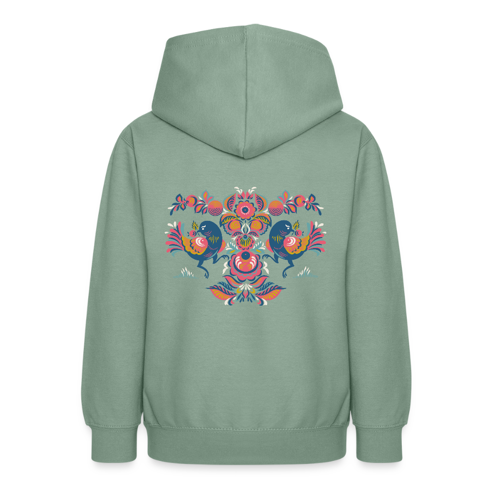 Teenager hoodie - grijsgroen
